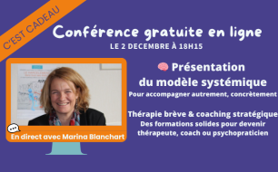 Webinaire offert sur la méthode du coaching systémique et de la thérapie brève – Rejoignez-nous le 11 mars à 18h15.