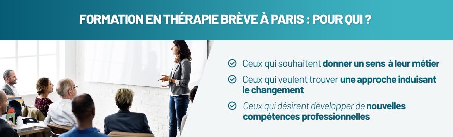 Formation en thérapie brève à Paris, pour qui ?